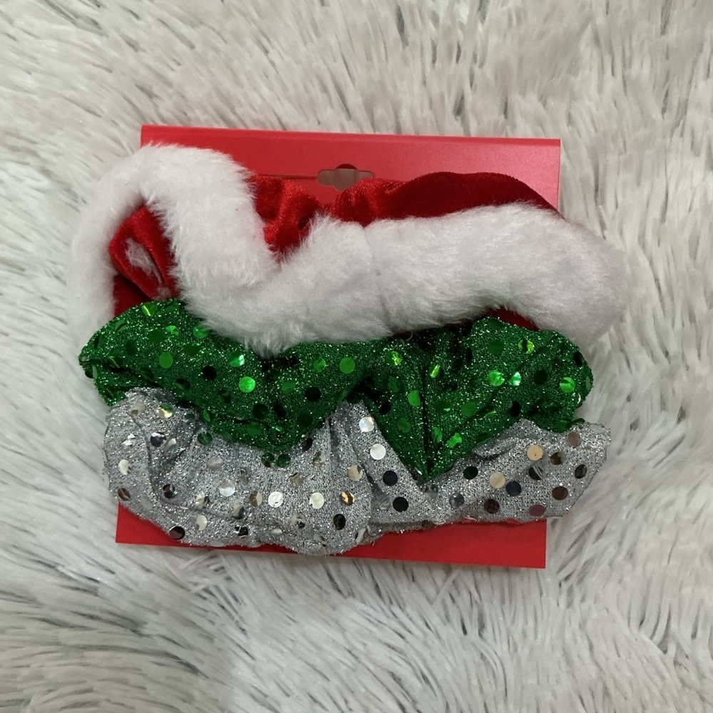 Celebrate Together set of 3 holiday hair scrunchies